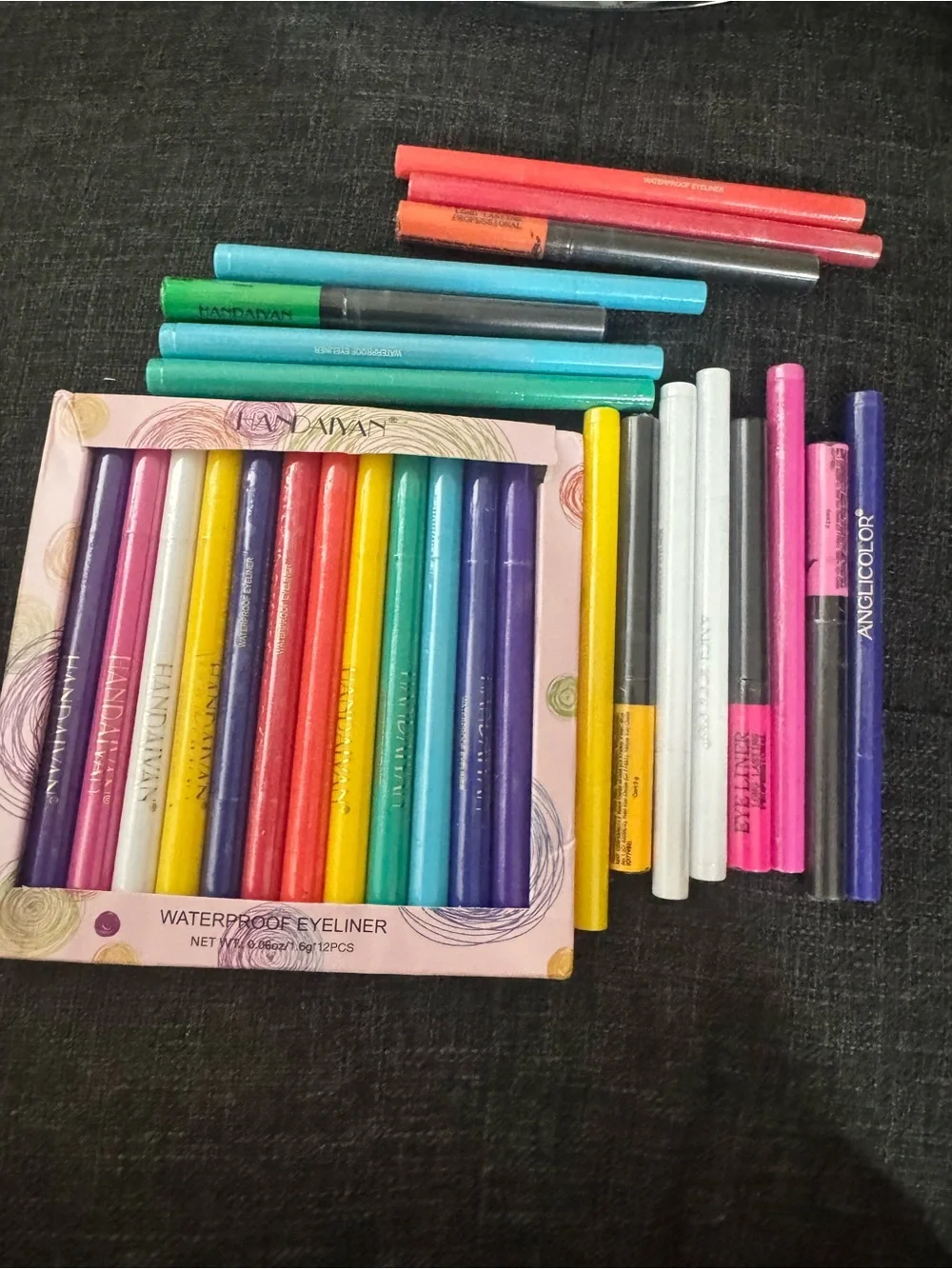 Waterproof Colored Eyeliner Set — Vibrant Multicolor Shades 26+